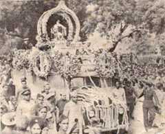 Gandhi’s ashes were carried through the streets of Allahabad in February 1948