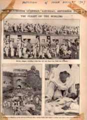 Private collector’s scrapbooked page of the September 27, 1947 Manchester Guardian newspaper reporting on Muslim refugees heading to Pakistan