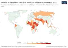 A thumbnail of the "Deaths in intrastate conflicts based on where they occurred" chart