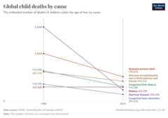 A thumbnail of the "Global child deaths by cause" chart