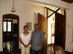 Kumari and Kshema Sangakkara in their Kandy home, where Kumar grew up