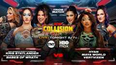 Image for the Tweet beginning: Advertised for AEW Collision -