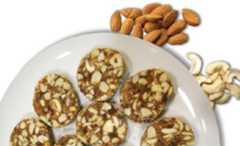 Healthy sweet recipes for kids: How to make dates and nuts roll, raisin burfi and cashew flower