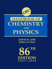 CRC Handbook of Chemistry and Physics, 86th Edition