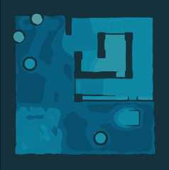 The texture for Dandori Castle's radar map in Pikmin 4, rotated to face north.