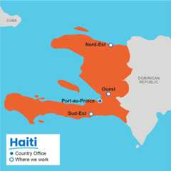 Map showing our presence in Haiti.