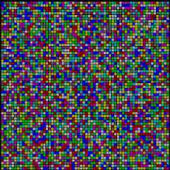 first of six 64x64 squares. The cells in this square are randomly colored with no apparent clustering 