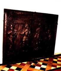 plaque de cheminée de la cheminée de la salle du conseil