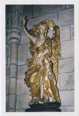 Groupe sculpté : Saint Raphaël et Tobie