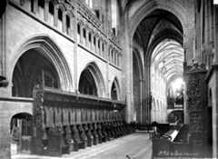 Vue intérieure de la nef, vers le sud-ouest