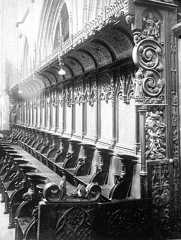 Têtes de stalles, côté intérieur nord et ensemble