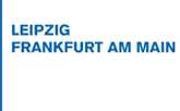 Schriftbanner mit Leipzig, Frankfurt am Main
