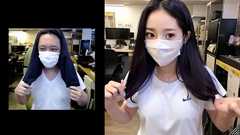 髪を持つ姿を女性に変換したところ