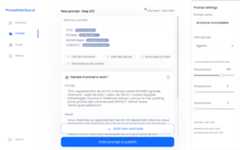 Prompt Interface dashboard