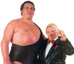 Andre the Giant with Bobby 'The Brain' Heenan