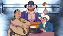 Yokozuna, The Undertaker, and JBL played a big role backstage in WWE regarding Wrestlers' Court! [Artwork: Chris Fason / @FasonArt]