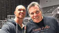 Frankie Kazarian and Lanny Poffo backstage at ALL IN on September 1st, 2018.