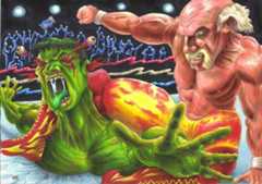 The two Hulk's do battle. Fantasy art on Deviantart by MrJimiMadcap.