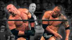 The Rock lays the smackdown on Goldberg at WWE Backlash 2003.