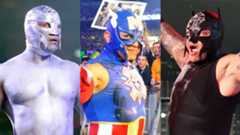 From Daredevil to Gene Simmons, The Flash to The Terminator, here is a look back at many nods Rey Mysterio has made to pop culture icons over the years!