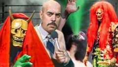 The Great Kabuki with manager Gary Hart: one of wrestling's most legendary pairings.