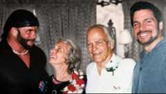 My brother Randy and I on our parents’ Judy and Angelo’s 50th wedding anniversary, June 5th, 1999.