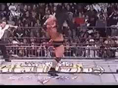 DDP performing a Diamond Cutter on Goldberg.