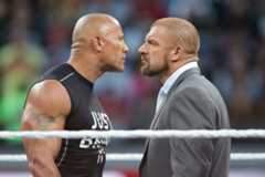 Past foes The Rock and Triple H locked eyes again at WrestleMania 31 in 2015.