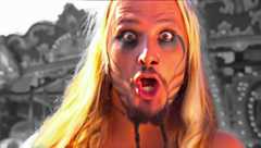 Kizarny at a carnival during one of his vignettes prior to his WWE debut.