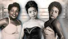 Unsung wrestling pioneers, sisters Babs Wingo, Marva Scott, and Ethel Johnson.