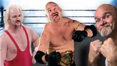 Duane Gill over the years. From left to right: working as an enhancement talent on WWF Superstars of Wrestling in ’92, as the beloved WWF Light Heavyweight Champion Gillberg, and in recent years.