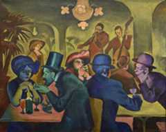 Hlavně nepijte moc kávy, budete zženštilí! (Bohumil Kubišta, Kavárna, 1910)