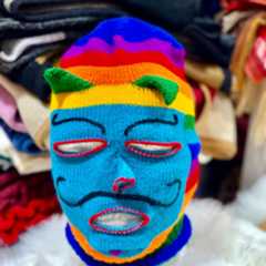 Colorful Peruvian balaclava.