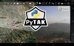 ATAK Screenshot with PyTAK Logo.