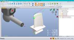 Airfoil inspection is possible using CMM-Manager on a motorized CMM.