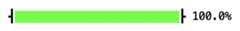 a complete, green progress bar under light mode