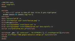 The a11y-dark theme being applied to the HTML of the Prism.js website. Screenshot.