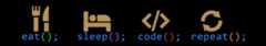 A visual representation of the Homelab-Alpha motto: Eat, Sleep, Code, Repeat
