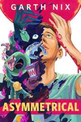 An illustration of a person holding their hands up, their left arm is dripping with blood, while their right is caught in a dark swirl of tarot cards, purple flame, and assorted flora and fauna.