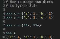 Python Tricks Dictionary Merge