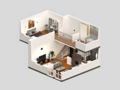 3D Apartment Floor Plan