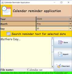 Java-Calendar-Reminder-application