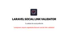 laravel-social-link-validator