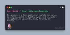 React-Vite-Tailwind-App-Template