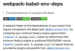 webpack-babel-env-deps