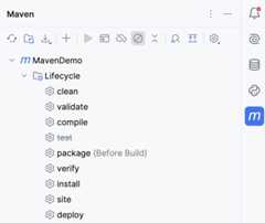 the Maven tool window