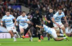 England captain Maro Itoje carries the ball against Argentina