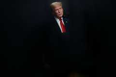 President Donald Trump speaks Tuesday from the South Court Auditorium of the White House complex after signing an executive order.