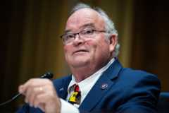 Former Missouri Republican Rep. Billy Long testifies before the Senate Finance Committee on May 20 during his confirmation hearing to be commissioner of the IRS.