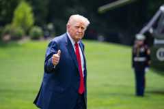President Donald Trump arrives at the South Lawn of the White House on June 9. (Tom Williams/CQ Roll Call)